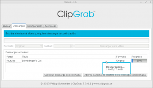 ClipGrab descargando