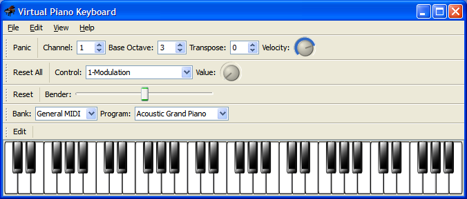 virtual piano keyboard