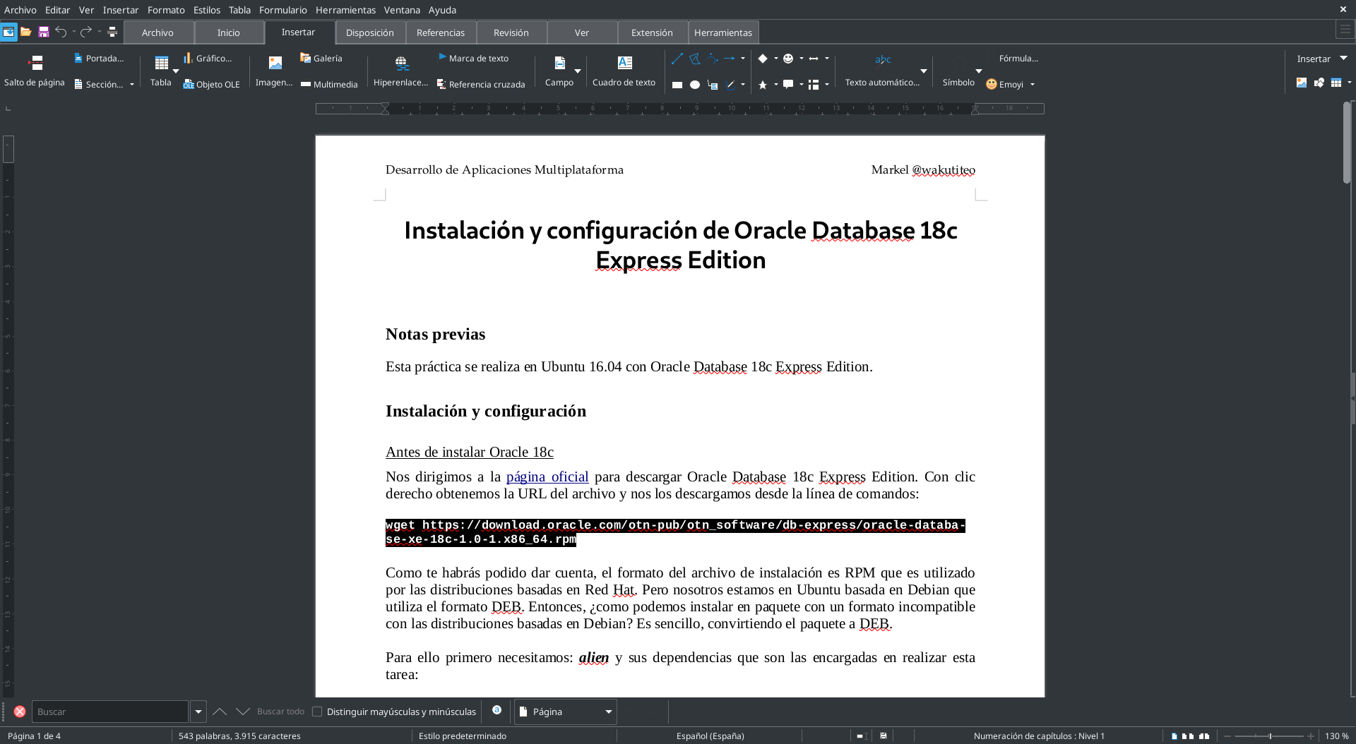 LibreOffice: Faltan datos de división de palabras