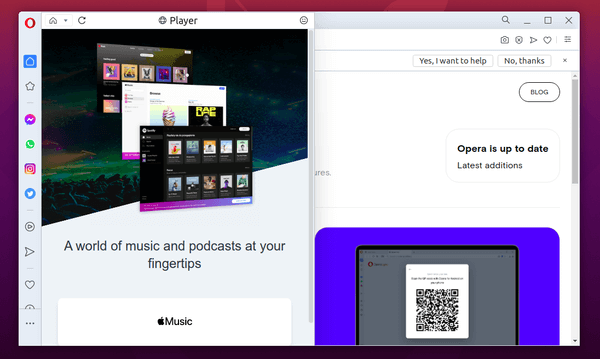 Reproductor en Opera  Reproductor de música en tu navegador